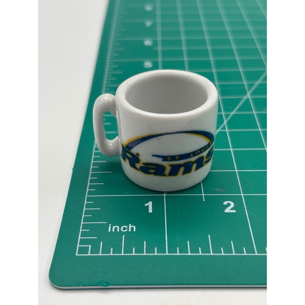 NFL ST. LOUIS RAMS Miniature‎ Mug Vintage Football Collectible Ceramic 1.25in